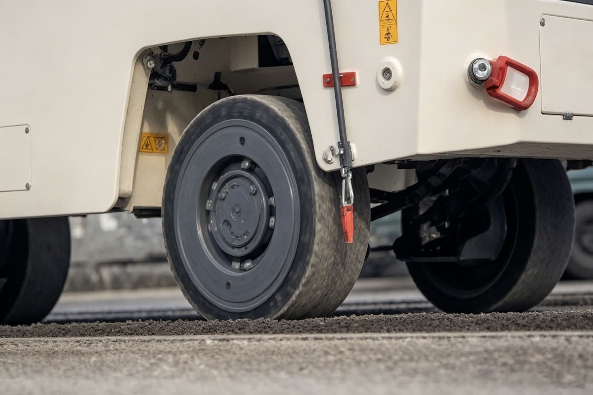 实心轮胎现场工作图